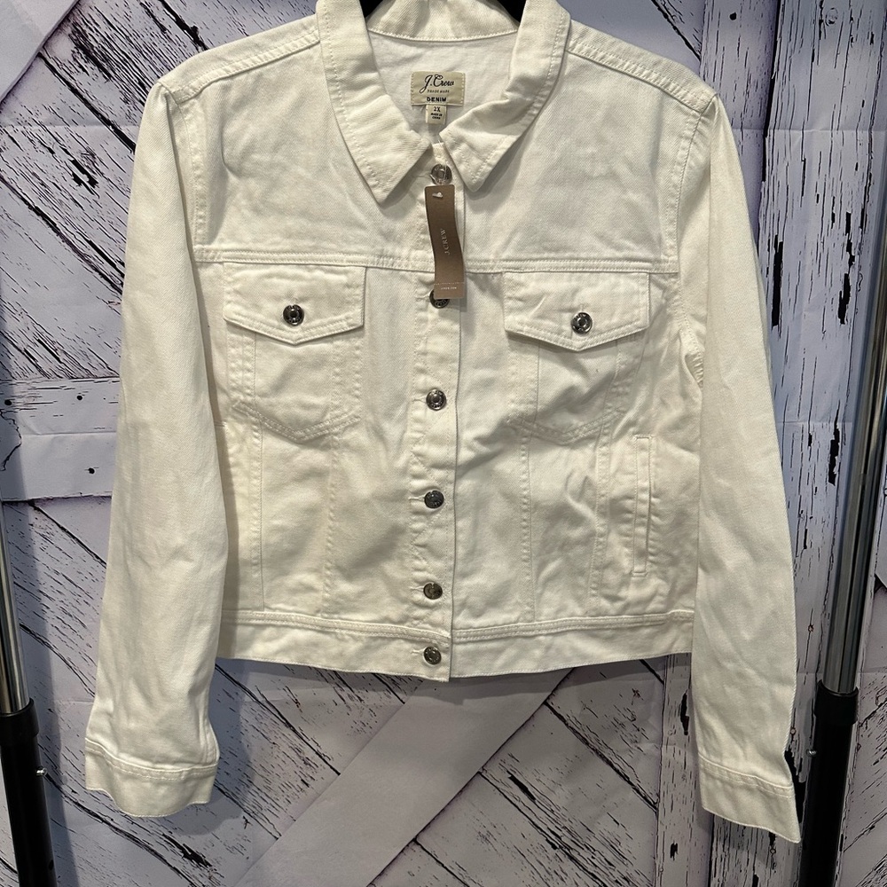 J. Crew Women's Crisp White Jean Jacket